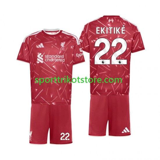Liverpool Kinderset Heim trikot 2027-2028 Kurzarm Hugo Ekitike 22