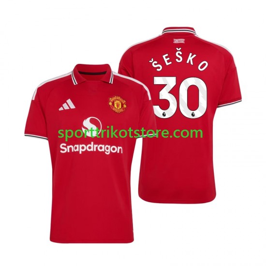 Manchester United Herren Heim trikot 2027-2028 Kurzarm Benjamin Sesko 30
