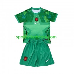Niederlande Kinderset Ausweich trikot WM 2026 Kurzarm Torwart