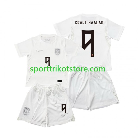 Norwegen Kinderset Ausweich trikot WM 2026 Kurzarm Braut Haaland 9