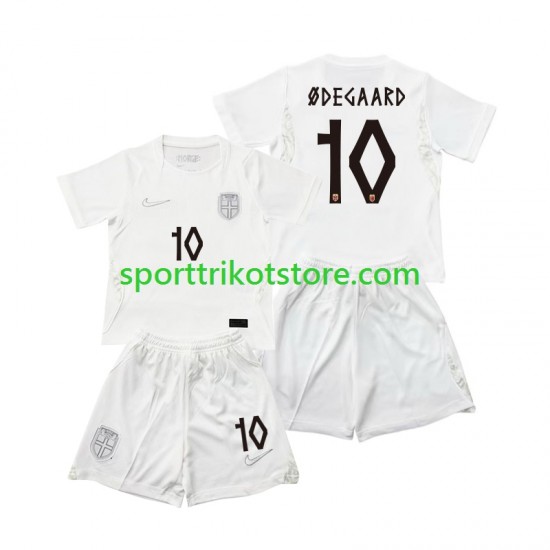 Norwegen Kinderset Ausweich trikot WM 2026 Kurzarm Martin Odegaard 10