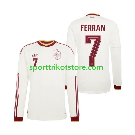 Spanien Herren Auswärts trikot WM 2026 Langarm Ferran Torres 7