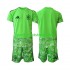 Spanien Kinderset trikot WM 2026 Kurzarm Torwart 6th Green color