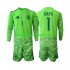 Spanien Kinderset trikot WM 2026 Langarm Torwart David Raya 1 6th Green color