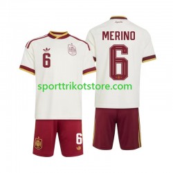 Spanien Kinderset Auswärts trikot WM 2026 Kurzarm Mikel Merino 6