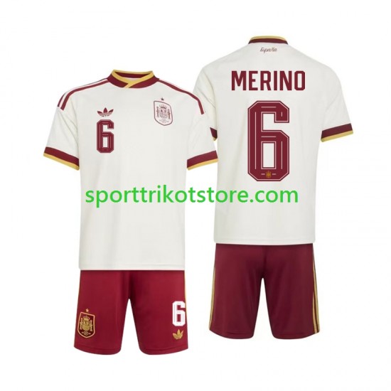 Spanien Kinderset Auswärts trikot WM 2026 Kurzarm Mikel Merino 6