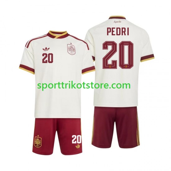 Spanien Kinderset Auswärts trikot WM 2026 Kurzarm Pedri 20