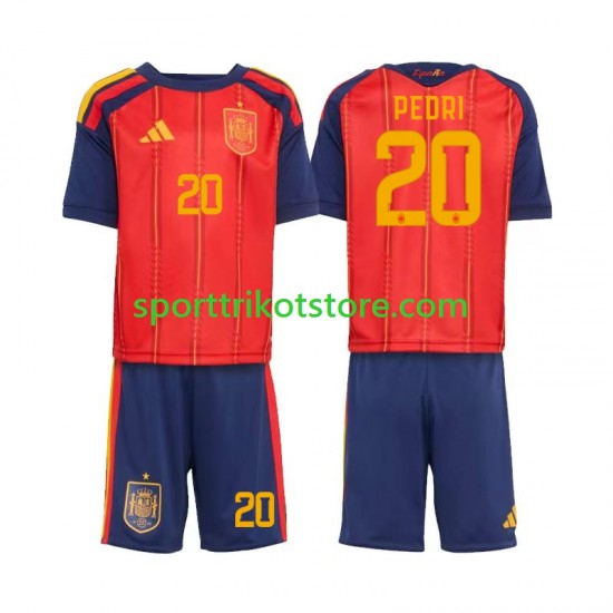Spanien Kinderset Heim trikot WM 2026 Kurzarm Pedri 20