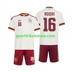 Spanien Kinderset Auswärts trikot WM 2026 Kurzarm Rodri 16