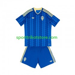 Schweden Kinderset Auswärts trikot WM 2026 Kurzarm