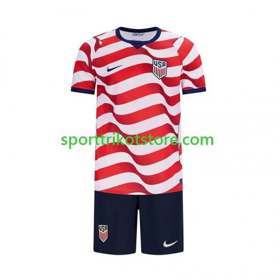 USA Kinderset Heim trikot WM 2026 Kurzarm