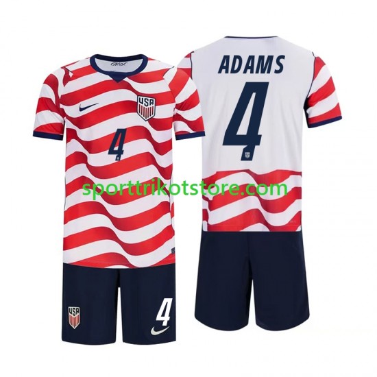 USA Kinderset Heim trikot WM 2026 Kurzarm Tyler Adams 4
