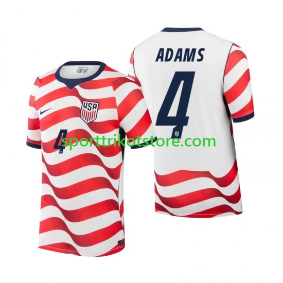 USA Herren Heim trikot WM 2026 Kurzarm Tyler Adams 4