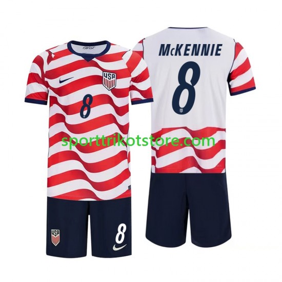 USA Kinderset Heim trikot WM 2026 Kurzarm Weston McKennie 8