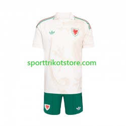 Wales Kinderset Auswärts trikot WM 2026 Kurzarm