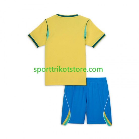 Brasilien Kinderset Heim trikot WM 2026 Kurzarm