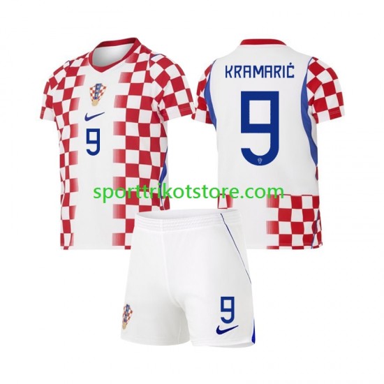 Kroatien Kinderset Heim trikot WM 2026 Kurzarm Andrej Kramaric 9
