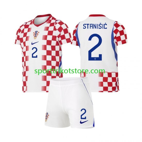 Kroatien Kinderset Heim trikot WM 2026 Kurzarm Josip Stanisic 2