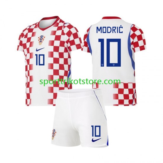 Kroatien Kinderset Heim trikot WM 2026 Kurzarm Luka Modric 10