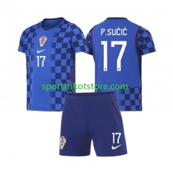 Kroatien Kinderset Auswärts trikot WM 2026 Kurzarm Petar Sucic 17