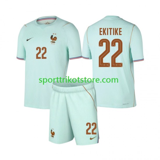 Frankreich Kinderset Auswärts trikot WM 2026 Kurzarm Hugo Ekitike 22