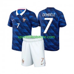 Frankreich Kinderset Heim trikot WM 2026 Kurzarm Ousmane Dembele 7