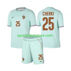 Frankreich Kinderset Auswärts trikot WM 2026 Kurzarm Rayan Cherki 25