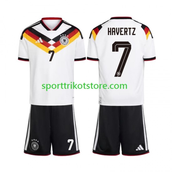 Deutschland Kinderset Heim trikot WM 2026 Kurzarm Kai Havertz 7