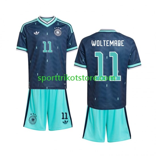 Deutschland Kinderset Auswärts trikot WM 2026 Kurzarm Nick Woltemade 11