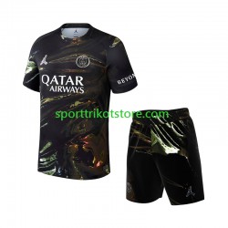 Paris Saint-Germain Kinderset Viertes trikot 2025-2026 Kurzarm Night Edition