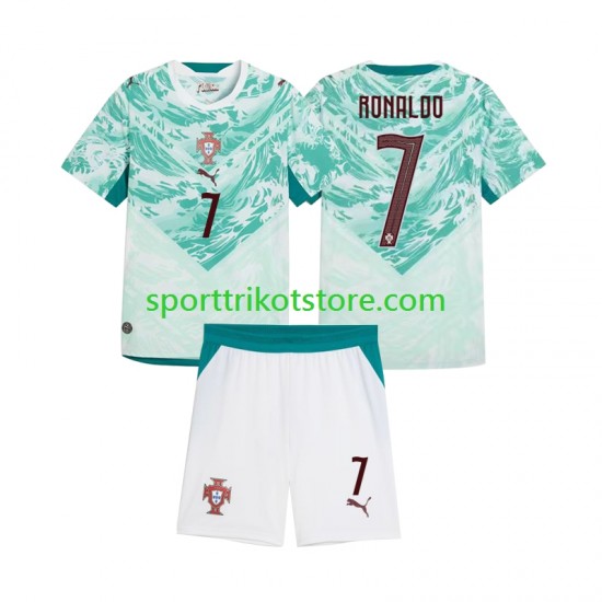 Portugal Kinderset Auswärts trikot 2026 2027 Kurzarm Cristiano Ronaldo 7