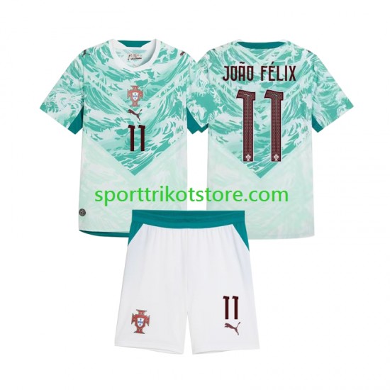 Portugal Kinderset Auswärts trikot 2026 2027 Kurzarm Joao Felix 11