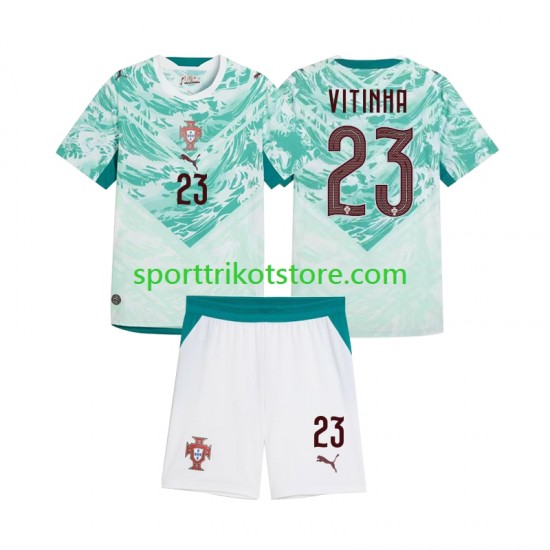 Portugal Kinderset Auswärts trikot 2026 2027 Kurzarm Vitinha 23